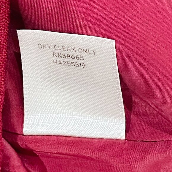 Rich Ruby Red Pencil Skirt — Lined Winter Workwear Essential, Size 10 - Picture 9 of 12